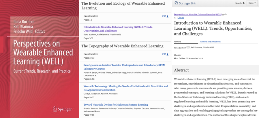 Perspectives on Wearable Enhanced Learning (WELL) Current Trends, Research, and Practice